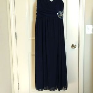 Deep purple Formal dress side slit